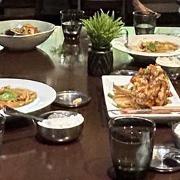 Entrees: masaman, grouper 3, pineapple chicken. Entrees: masaman, grouper 3, pineapple chicken.