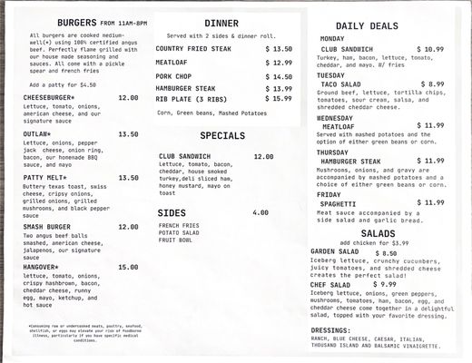 Menu photo 1 Day’s Grill Centerton, AR Menu photo 1 Day’s Grill Centerton, AR