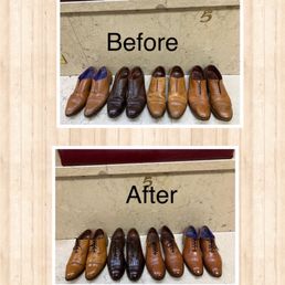 Before and after a clean and shine Before and after a clean and shine