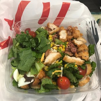 Chick-fil-A - Why does it look like Chick Fil-A in Northridge have me a salad that someone already started eating???? - Fast Food Near Me - Northridge, California