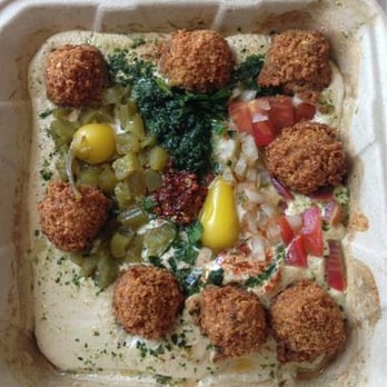 Falafel Stop - hummus plate (w/ falafel balls, extra $). - Falafel Near Me - Sunnyvale, California