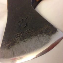 Sharp enough to shave. Imagine what he does with knives. Sharp enough to shave. Imagine what he does with knives.