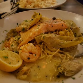 Saviano's Italian Kitchen - Salmon and Shrimp Limone - Italian Near Me - Euless, Texas