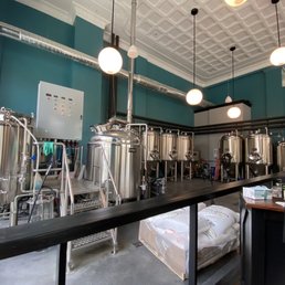 the interior of the brewery