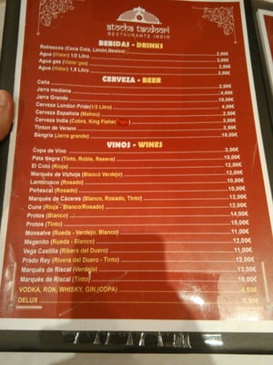 Menu photo 8 Atocha Tandoori Madrid, M