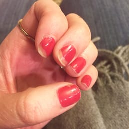 Nails just five days after mani :( Nails just five days after mani :(