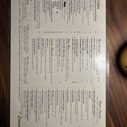 Menu - front Menu - front