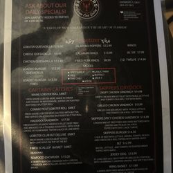 Skippers Down East Galley - Menu
