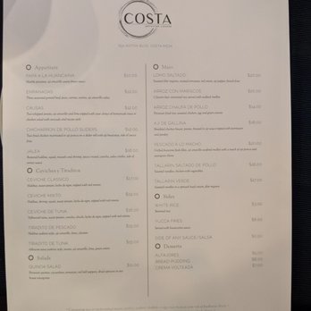 Costa Contemporary Kitchen - Peruvian Near Me - Costa Mesa, California Costa Contemporary Kitchen - Peruvian Near Me - Costa Mesa, California