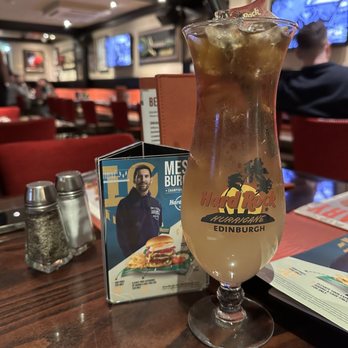 Hard Rock Cafe Edinburgh - Long Island Ice Tea £14.95 with collectable glass - American Near Me - Edinburgh, EDH Hard Rock Cafe Edinburgh - Long Island Ice Tea £14.95 with collectable glass - American Near Me - Edinburgh, EDH