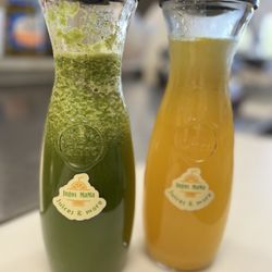 Jugos Mama - Green juice, oranger & ginger juice