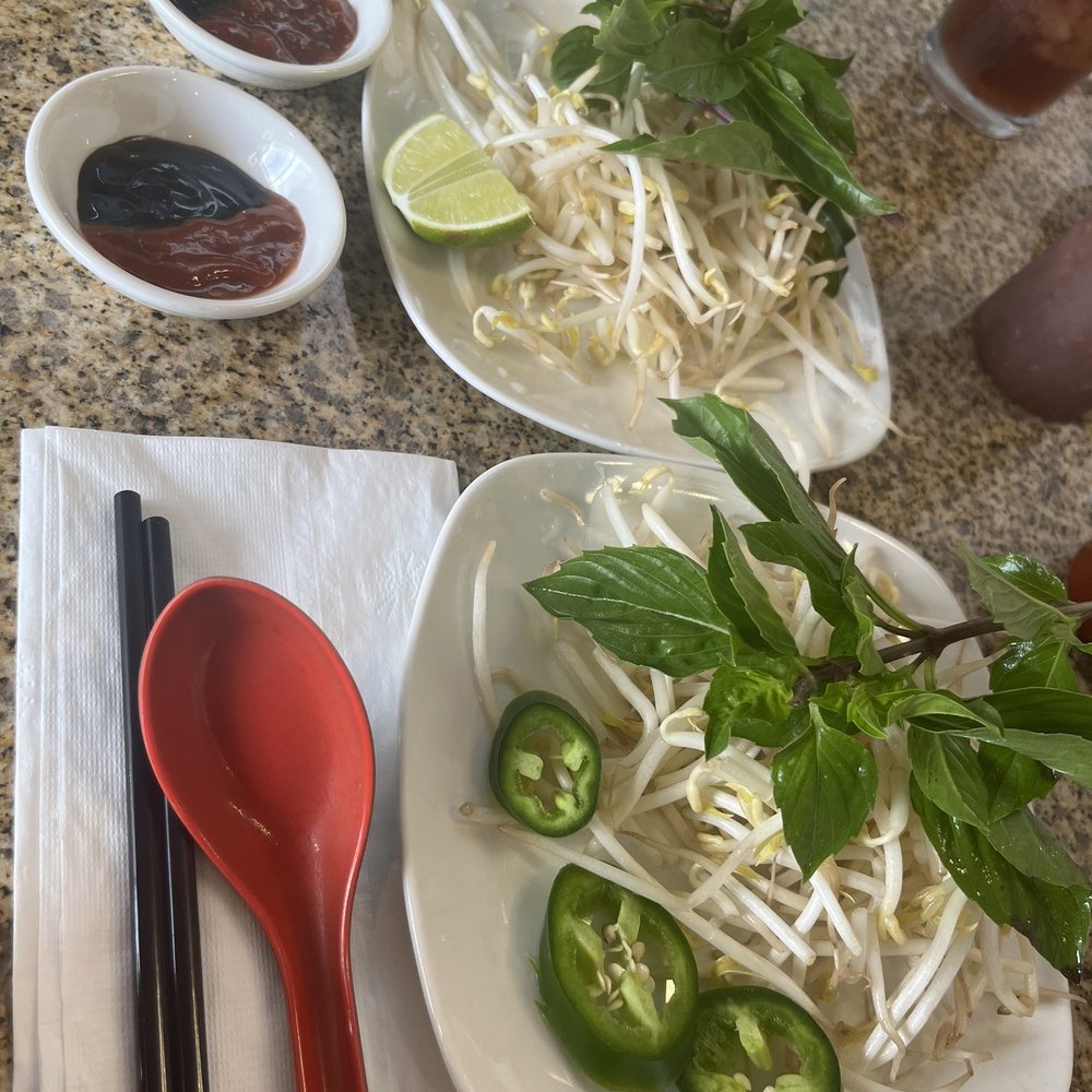 Pho Ly - Toppings plate - Vietnamese Near Me - Houston, Texas