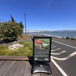 Mission Bay Dog Park - View from the dog park. You can see the bay bridge, bike path, and dedicated pedestrian path.