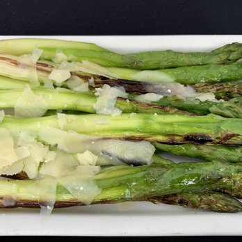 Rails Steakhouse - Grilled Asparagus, Grana Padano, Black Truffle Sea Salt - Steakhouses Near Me - Towaco, New Jersey