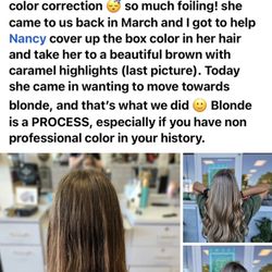 Sweet T Salon - Color correction with Healthy oil-based Champagne Blonde