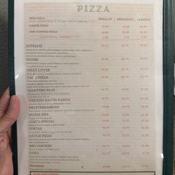 Costa's Pizza & Steak House - Menu