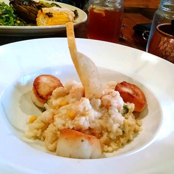 South Ocean Grill - Scallops and shrimp with risotto and butter sauce! WOW!! - Burgers Near Me - Patchogue, New York South Ocean Grill - Scallops and shrimp with risotto and butter sauce! WOW!! - Burgers Near Me - Patchogue, New York