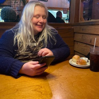 Texas Roadhouse - My friend Jordan waiting on her beef tips over mash taydas - American Near Me - Concord, North Carolina Texas Roadhouse - My friend Jordan waiting on her beef tips over mash taydas - American Near Me - Concord, North Carolina