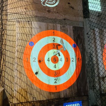 Axe Habits - Our Axe would land in reverse sometimes and it was quite comical! - Axe Throwing Near Me - Palmetto Bay, Florida Axe Habits - Our Axe would land in reverse sometimes and it was quite comical! - Axe Throwing Near Me - Palmetto Bay, Florida