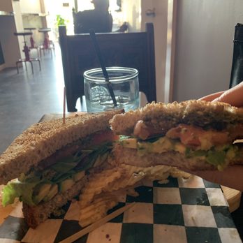 Cafe Peanut - Veggie sandwich with avocado and pesto! - Coffee & Tea Near Me - Jersey City, New Jersey