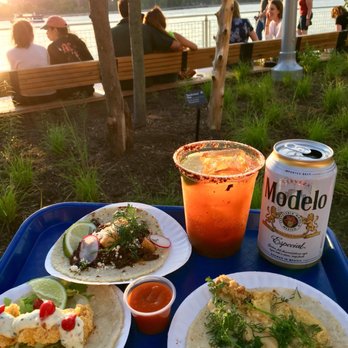 Tacocina - Top is beef taco and a michelada Bottom is shrimp taco and mushroom taco - Tacos Near Me - Brooklyn, New York Tacocina - Top is beef taco and a michelada Bottom is shrimp taco and mushroom taco - Tacos Near Me - Brooklyn, New York