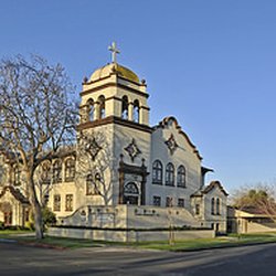 Central Presbyterian Church - View of the old sanctuary at the Corner of 20th and Canal.