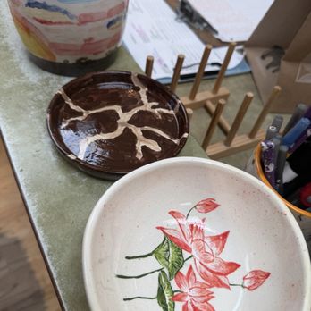 Petroglyph Ceramic Lounge - After glazing - Paint-Your-Own Pottery Near Me - Santa Cruz, California Petroglyph Ceramic Lounge - After glazing - Paint-Your-Own Pottery Near Me - Santa Cruz, California