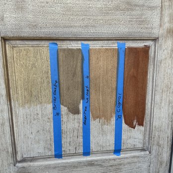 Handyman Lomeli - Stain selecting with client to determine which tone they like best. - Handyman Near Me