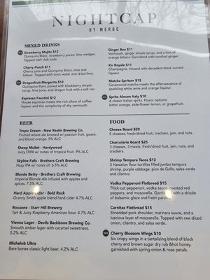 Menu photo 2 Nightcap by Merge Harrisonburg, VA Menu photo 2 Nightcap by Merge Harrisonburg, VA