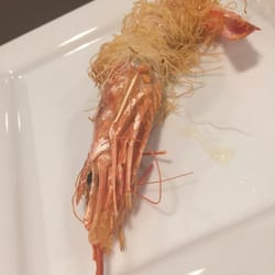 Officina Culinaria - A beautiful prawn.  It wasn't for me but I snapped this anyway.  Makes up for forgetting to take a picture of my tempura baccala