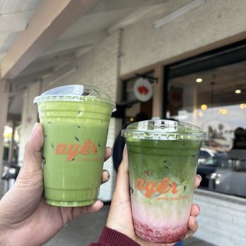 Ayer Coffee - Double matcha, strawberry matcha - Coffee & Tea Near Me - Tustin, California