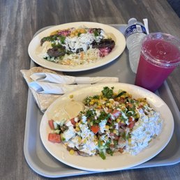 Dark meat chicken and beef kabobs with strawberry lemonade! Dark meat chicken and beef kabobs with strawberry lemonade!