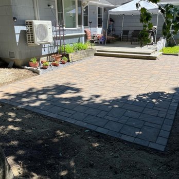 Silva Services - a patio with a brick paver - Landscaping Near Me Silva Services - a patio with a brick paver - Landscaping Near Me