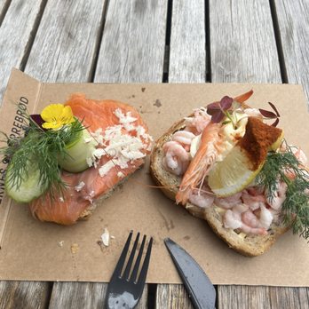 TorvehallerneKBH - Smorebrod of salmon and shrimp - Farmers Market Near Me - København K, 84 TorvehallerneKBH - Smorebrod of salmon and shrimp - Farmers Market Near Me - København K, 84