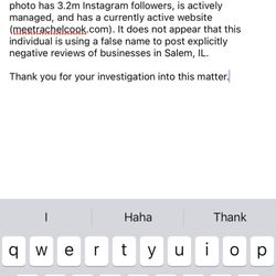 Gautam Jha, MD - An inquiry message sent to Yelp regarding an attempted phishing account