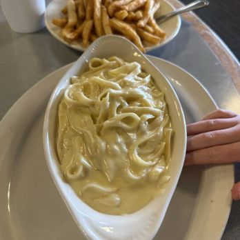 Silver Bay Seafood - Kids Alfredo and fries!! Huge serving and delicious!! Best Alfredo ever for real. House made they said. - Seafood Near Me - Easley, South Carolina