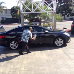 Russell Fischer Car Wash - Hard at work cleaning her up!
