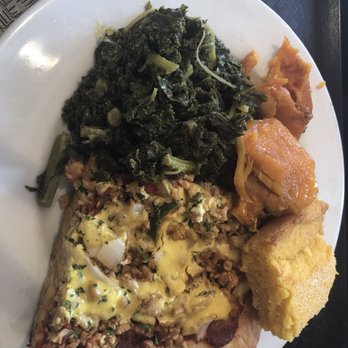 The New Soul Veg Restaurant & Cafe' - Vegan Pizza, Kale Greens, Sweet Potatoes, and Cornbread - Vegetarian Near Me - Atlanta, Georgia