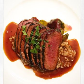Gary Danko - april 12, 2018 * herb crusted loin of lamb with farrotto, medjool dates, rainbow carrots, and green chermoula, 3/5 - New American Near Me - San Francisco, California