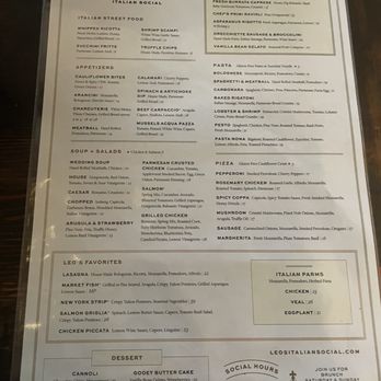 Leo's Italian Social - Italian Near Me - Raleigh, North Carolina