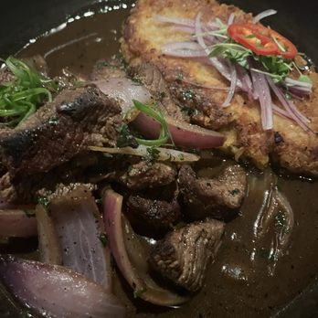 Limón - Stir fry beef with rice and beans cake - Peruvian Near Me - Mountain View, California