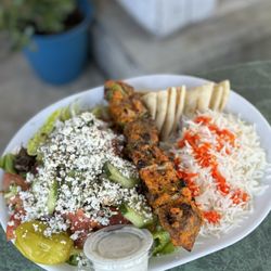 Souvlaki Kabob Beef Kabob Plate