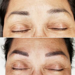 Blessed Brows by Jess - Before and after perfecting touch up