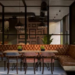 Industrial interior restaurant design