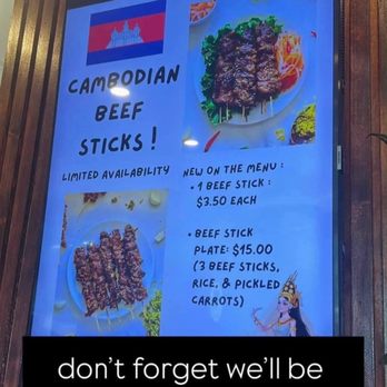 Cafe Monster - Cambodian beef sticks - Bubble Tea Near Me - Lakewood, California