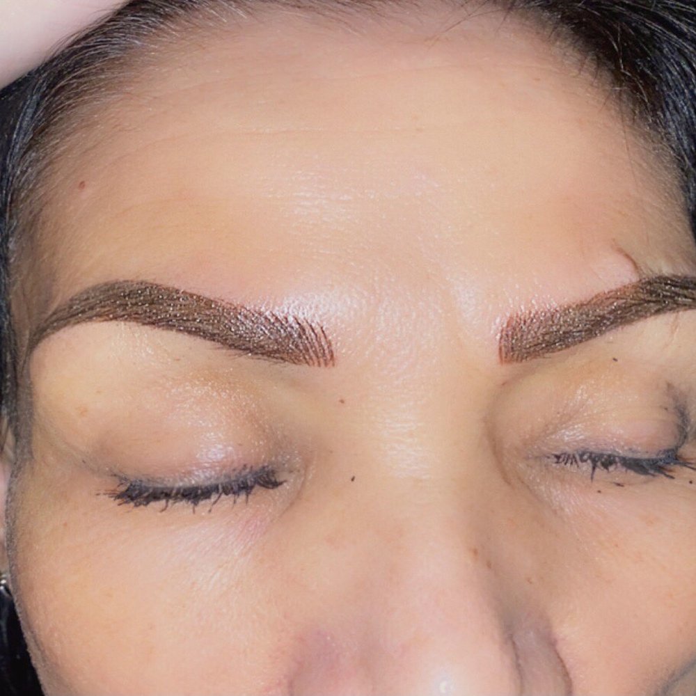 LexyBrows - Microblading eyebrows; one day after - Permanent Makeup Near Me - Walnut , California