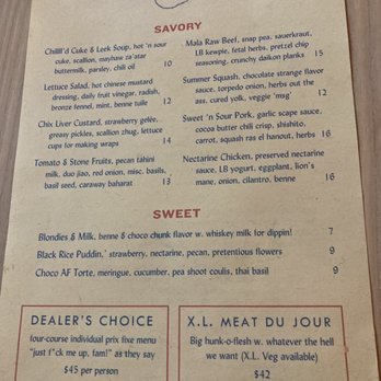 Little Bear - Dinner and dessert menu - New American Near Me - Atlanta, Georgia Little Bear - Dinner and dessert menu - New American Near Me - Atlanta, Georgia