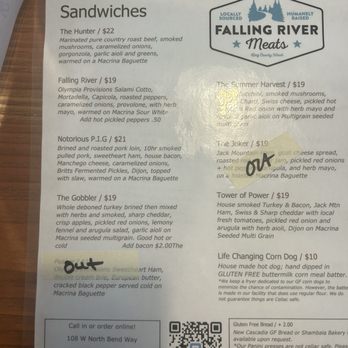 Falling River Meats - The sandwich menu - Meat Shops Near Me - North Bend, Washington Falling River Meats - The sandwich menu - Meat Shops Near Me - North Bend, Washington
