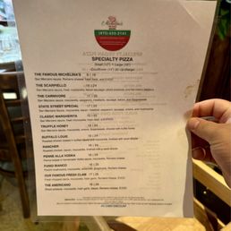 Pizza Menu Pizza Menu