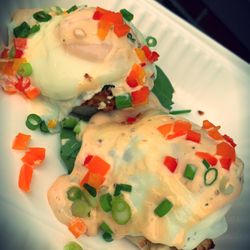 Skillet Joe’s Food Truck - Crab cakes Benedict with Cajun sauce